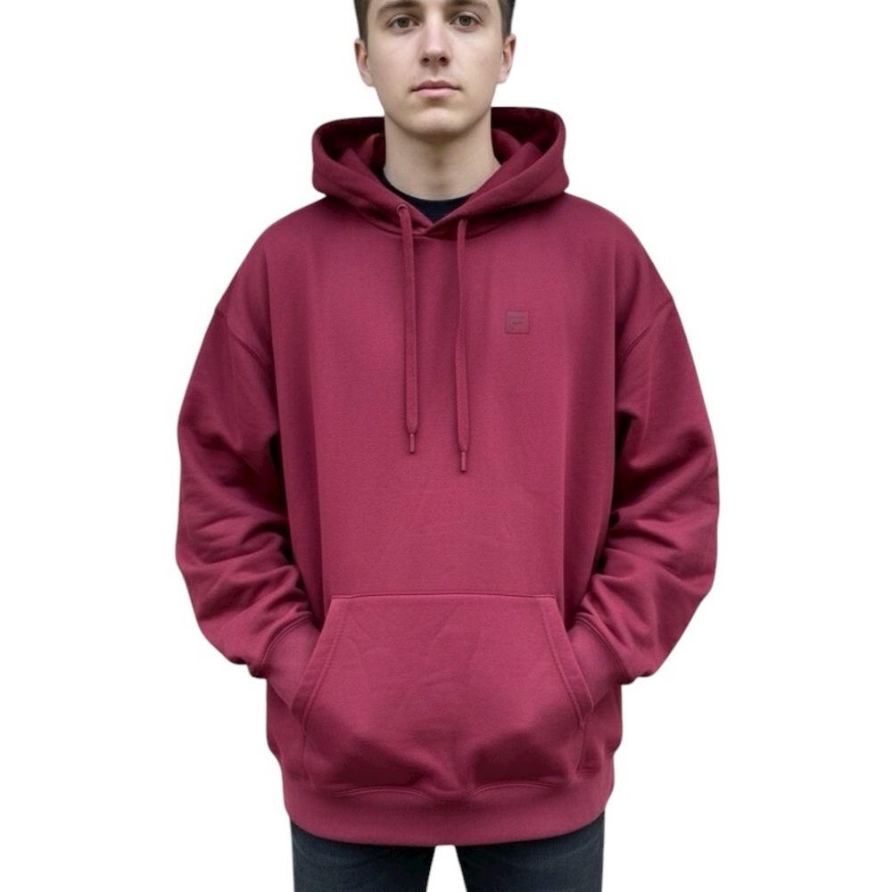 Fila Men's Apex Oversized Hoodie - Burgundy Red - New with Tags - Size M